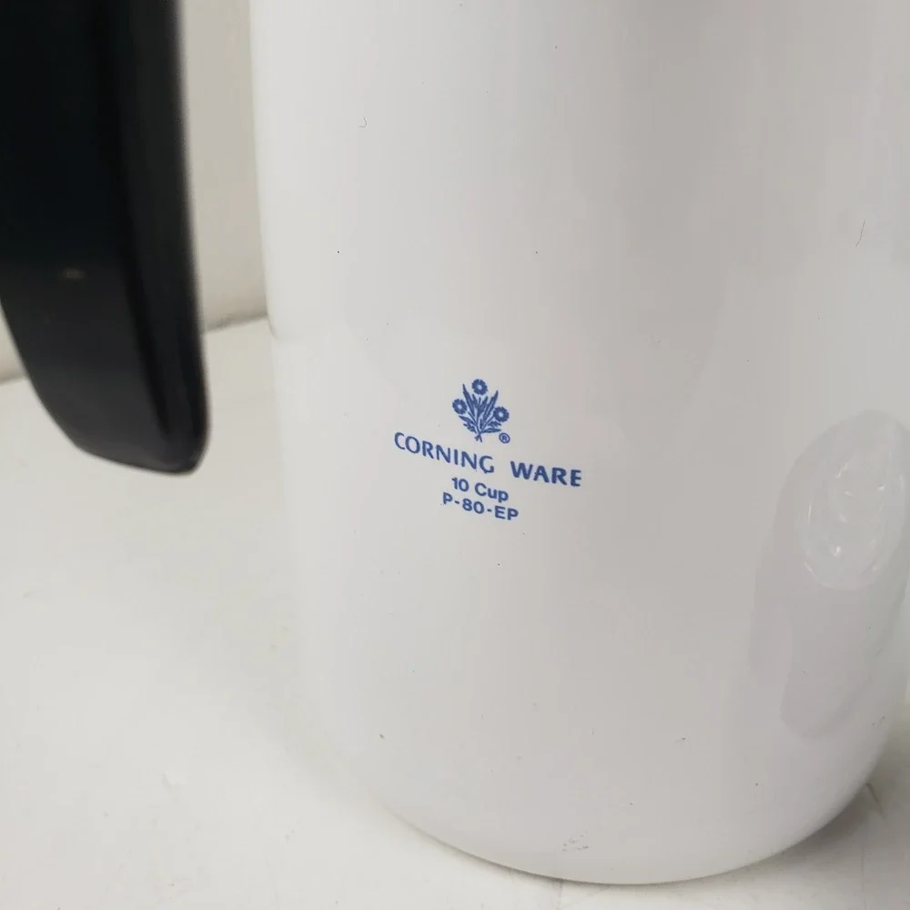 Vintage Corning Ware Blue Cornflower 10 Cup Electric Percolator P-80-EP No Cord